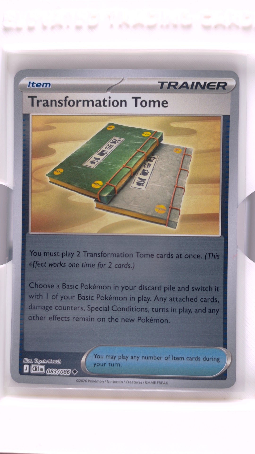 #83 Transformation Tome Reverse Holo Uncommon - front