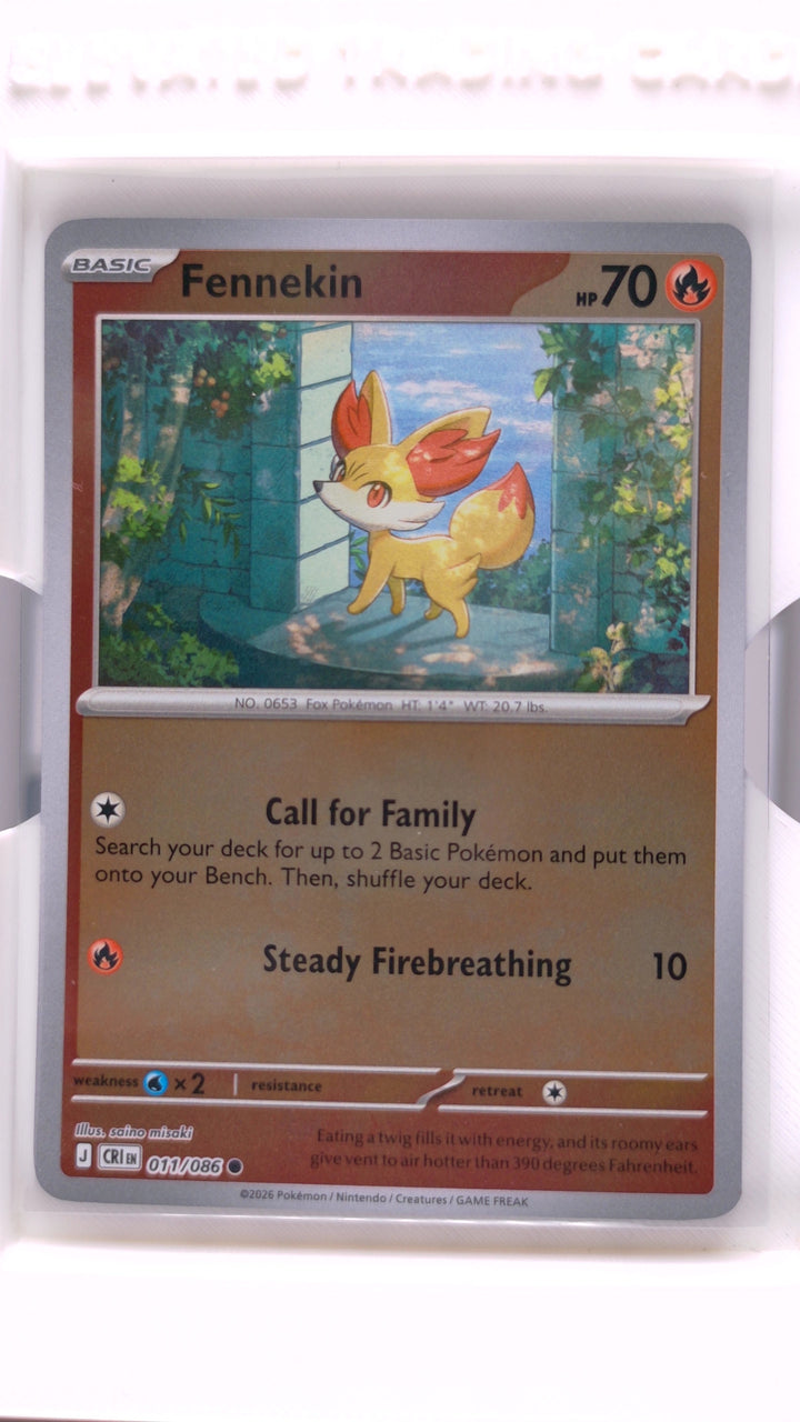Pokémon: Mega Evolution — Chaos Rising Fennekin #011/086 Common Reverse Holo — Front