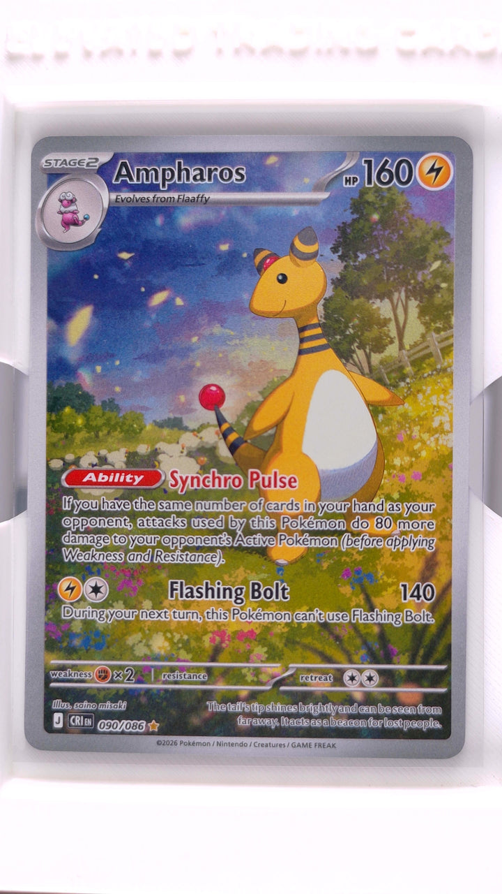 Pokémon: Mega Evolution — Chaos Rising Ampharos #090/086 Illustration Rare — Front
