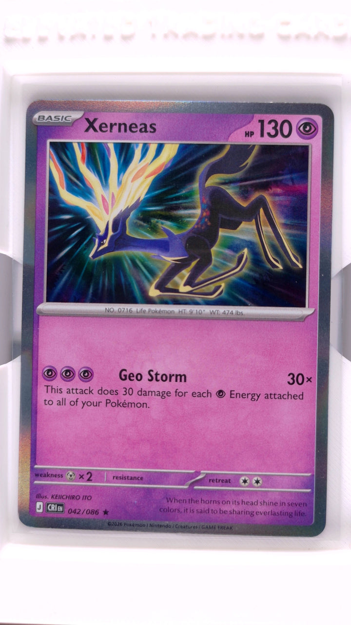 Pokémon: Mega Evolution — Chaos Rising Xerneas #042/086 Rare Holo — Front