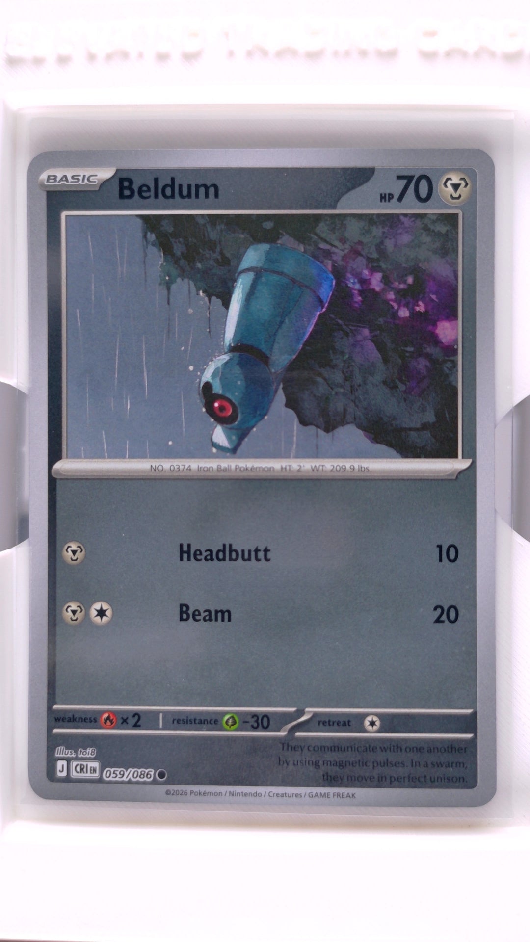#59 Beldum Reverse Holo Common - front