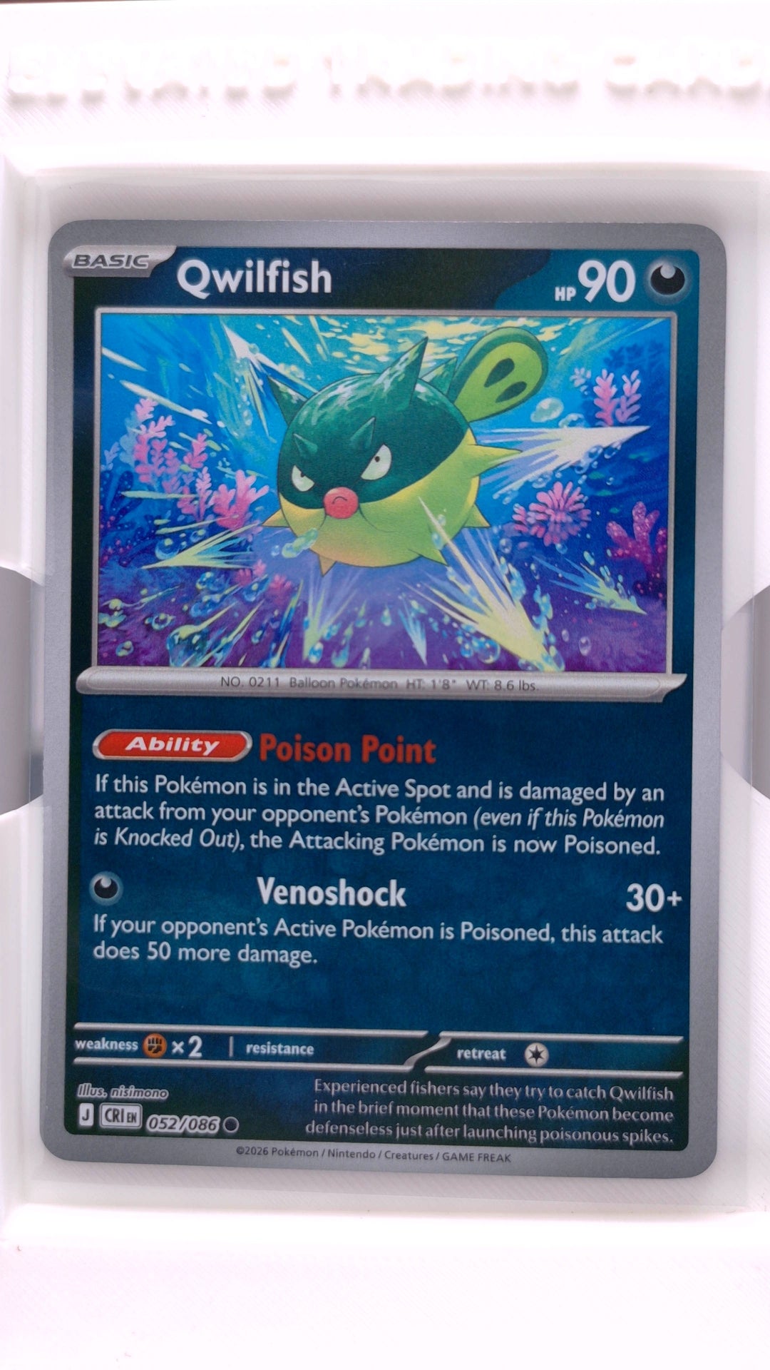 #52 Qwilfish Reverse Holo Common - front