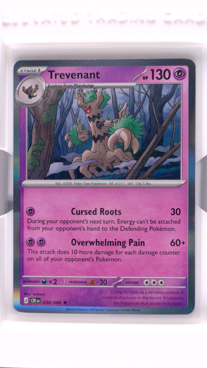 Pokémon: Mega Evolution — Chaos Rising Trevenant #039/086 Rare Holo — Front