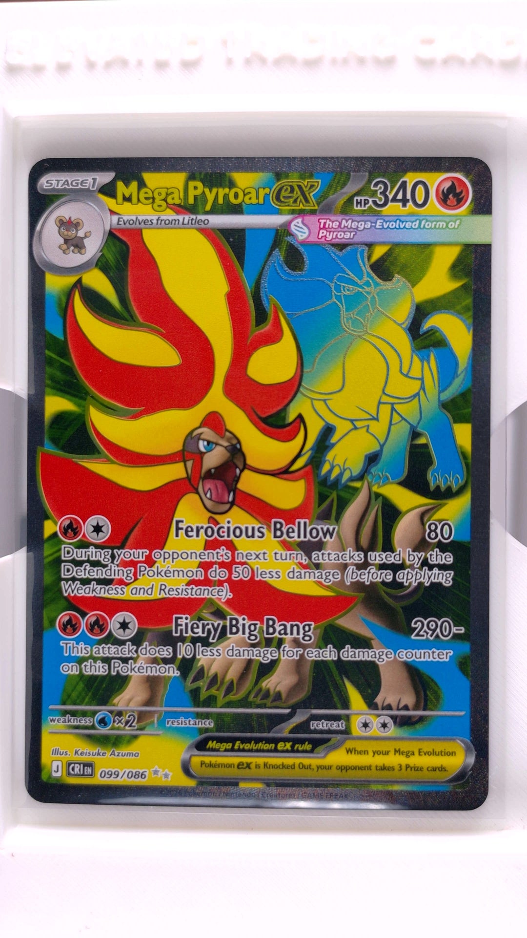 #99 Mega Pyroar ex Ultra Rare - front