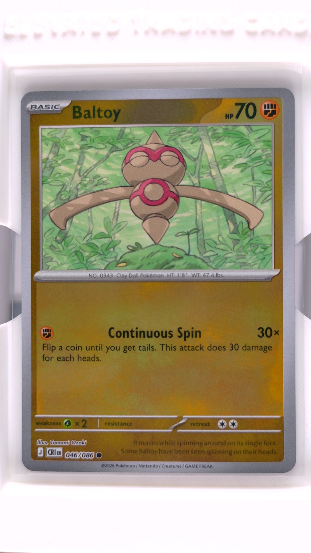 #46 Baltoy Reverse Holo Common - front