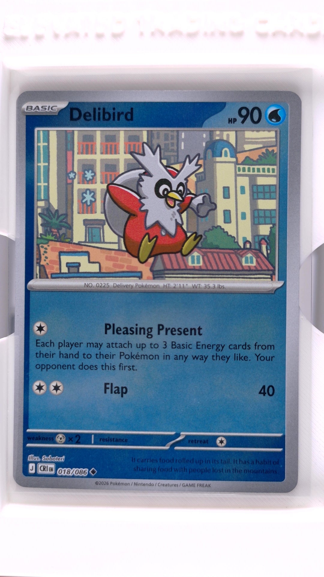 #18 Delibird Reverse Holo Uncommon - front