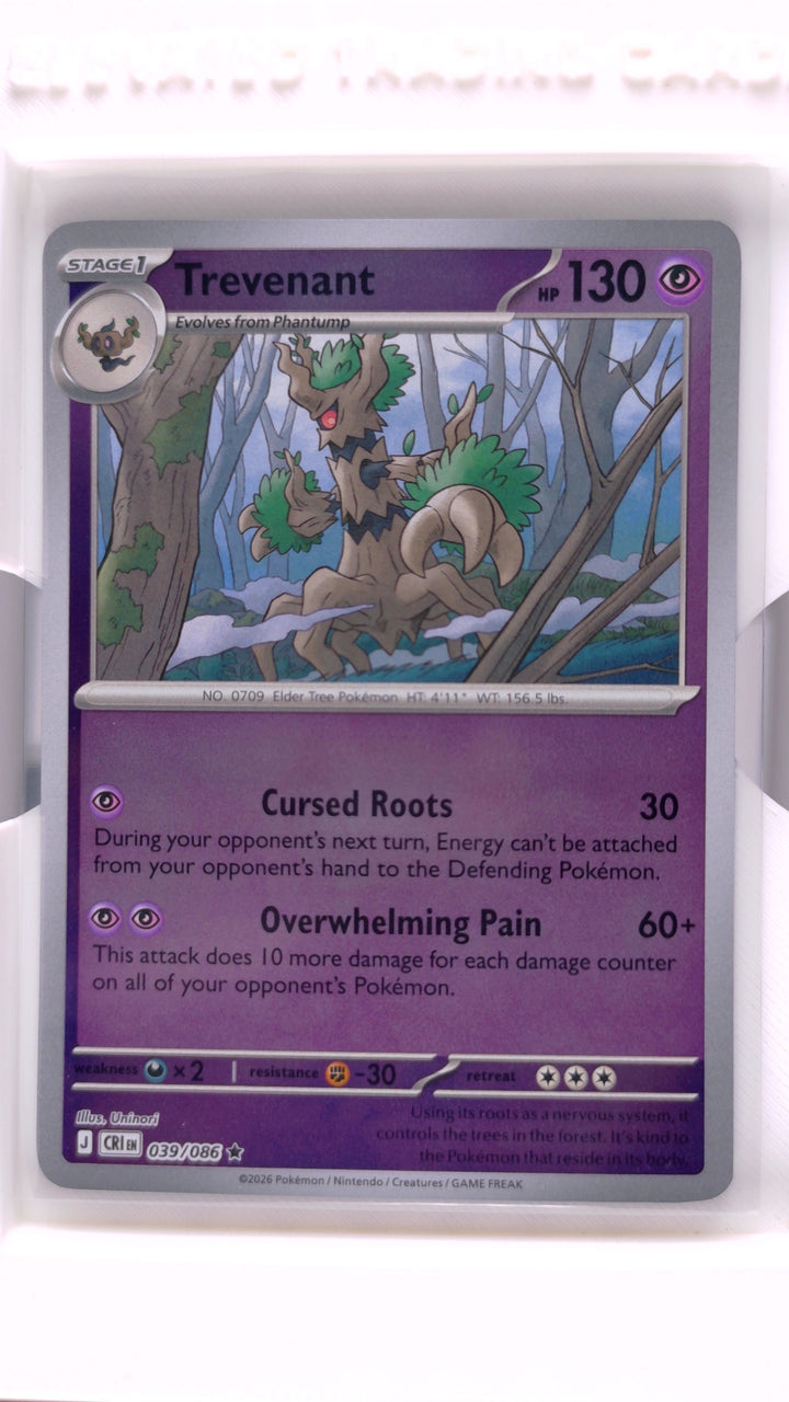 Pokémon: Mega Evolution — Chaos Rising Trevenant #039/086 Rare Reverse Holo — Front