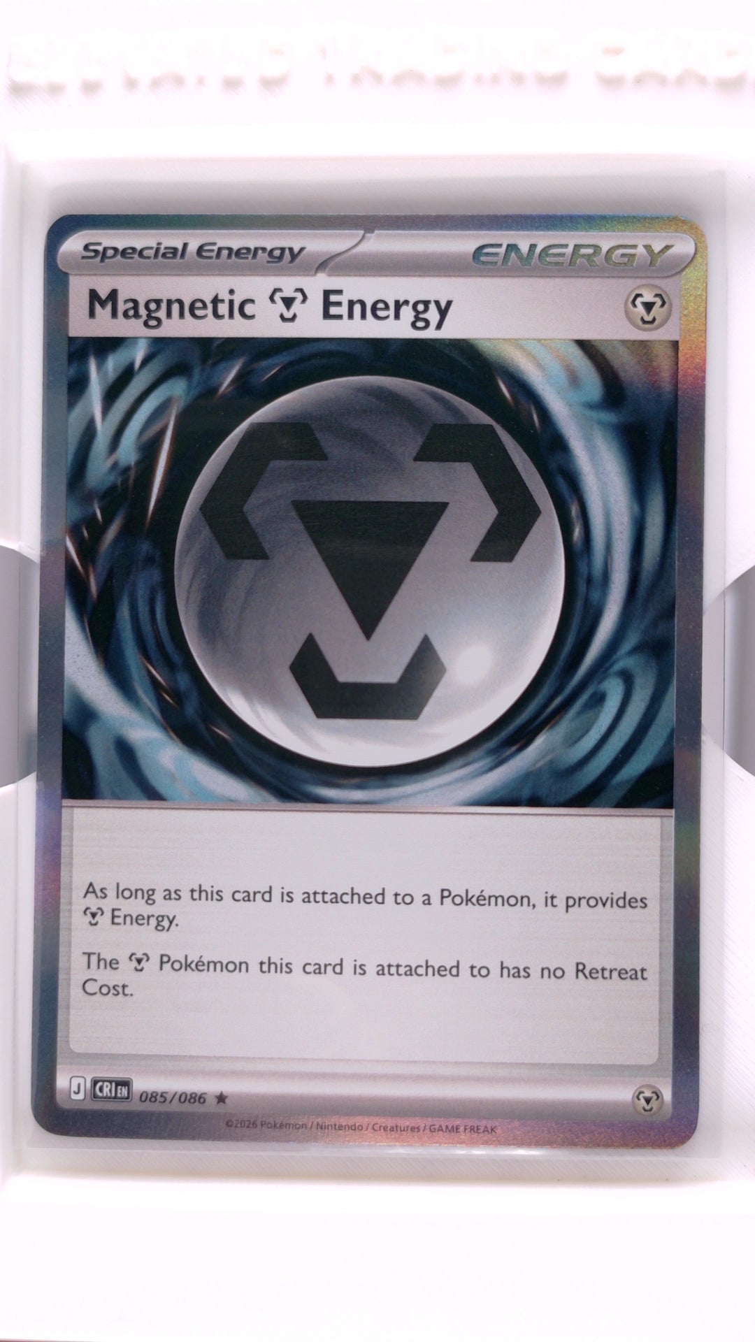 #85 Magnetic Metal Energy Holo Rare - front