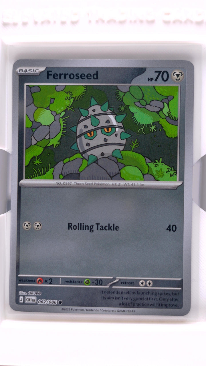 Pokémon: Mega Evolution — Chaos Rising Ferroseed #062/086 Common Reverse Holo — Front