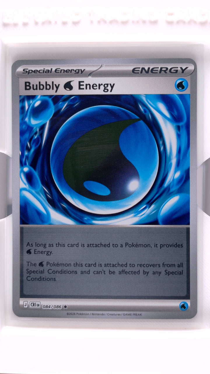 Pokémon: Mega Evolution — Chaos Rising Bubbly Water Energy #084/086 Rare Reverse Holo — Front