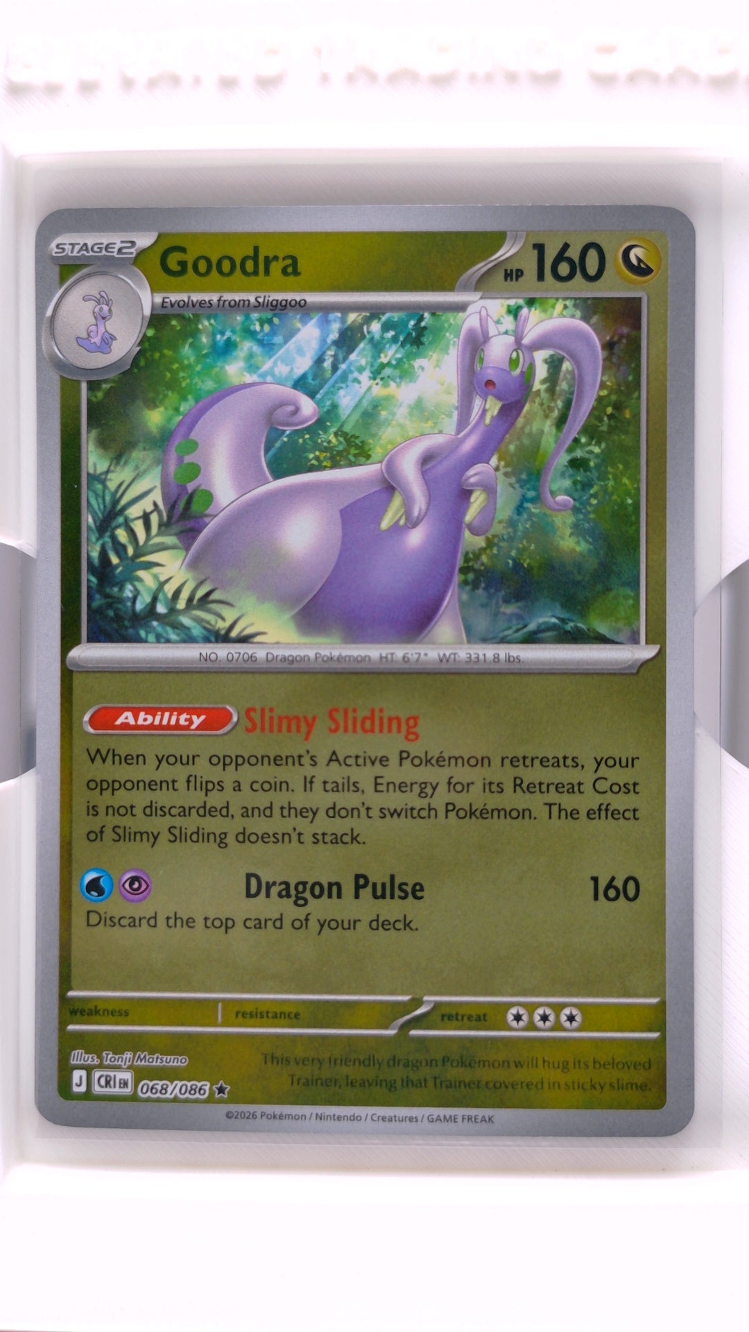#68 Goodra Reverse Holo Rare - front