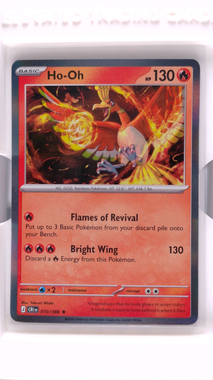 Pokémon: Mega Evolution — Chaos Rising Ho-Oh #010/086 Rare Holo — Front
