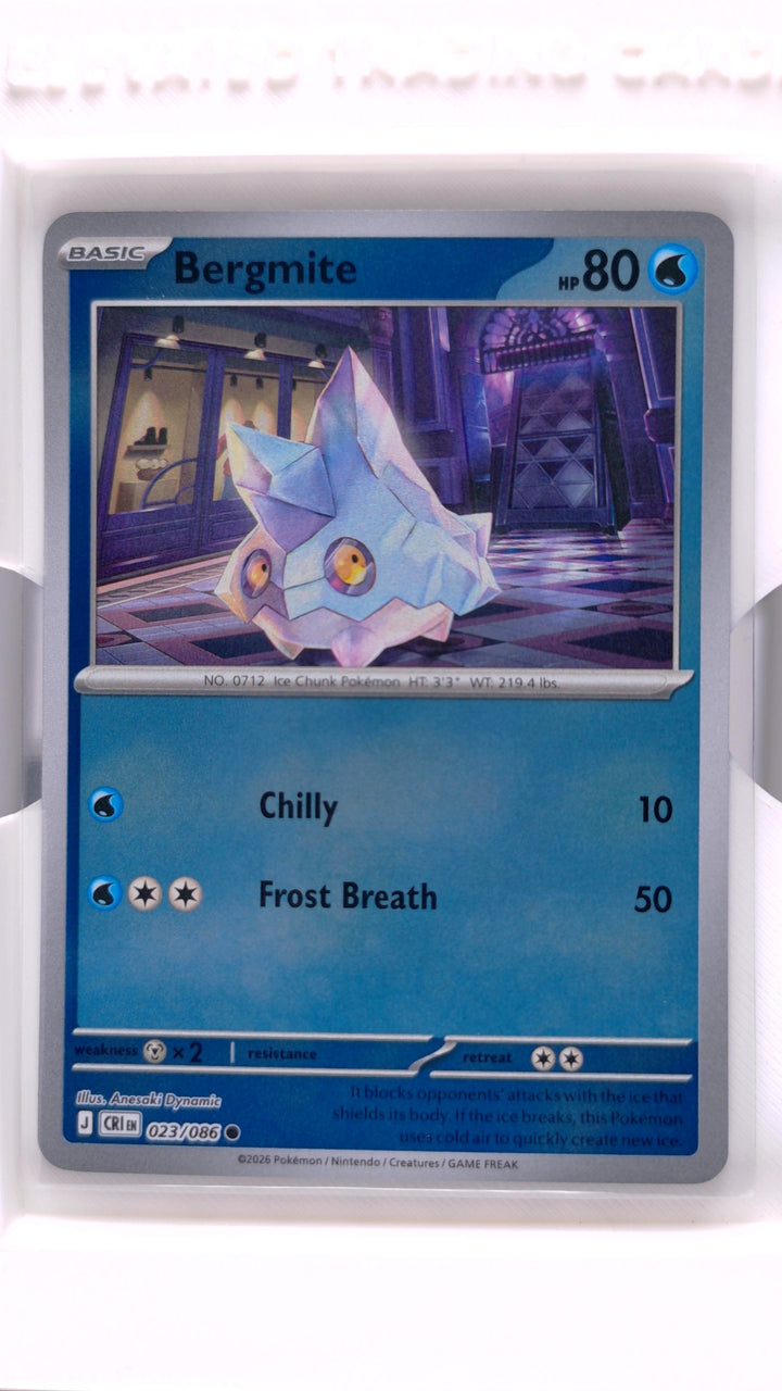Pokémon: Mega Evolution — Chaos Rising Bergmite #023/086 Common Reverse Holo — Front