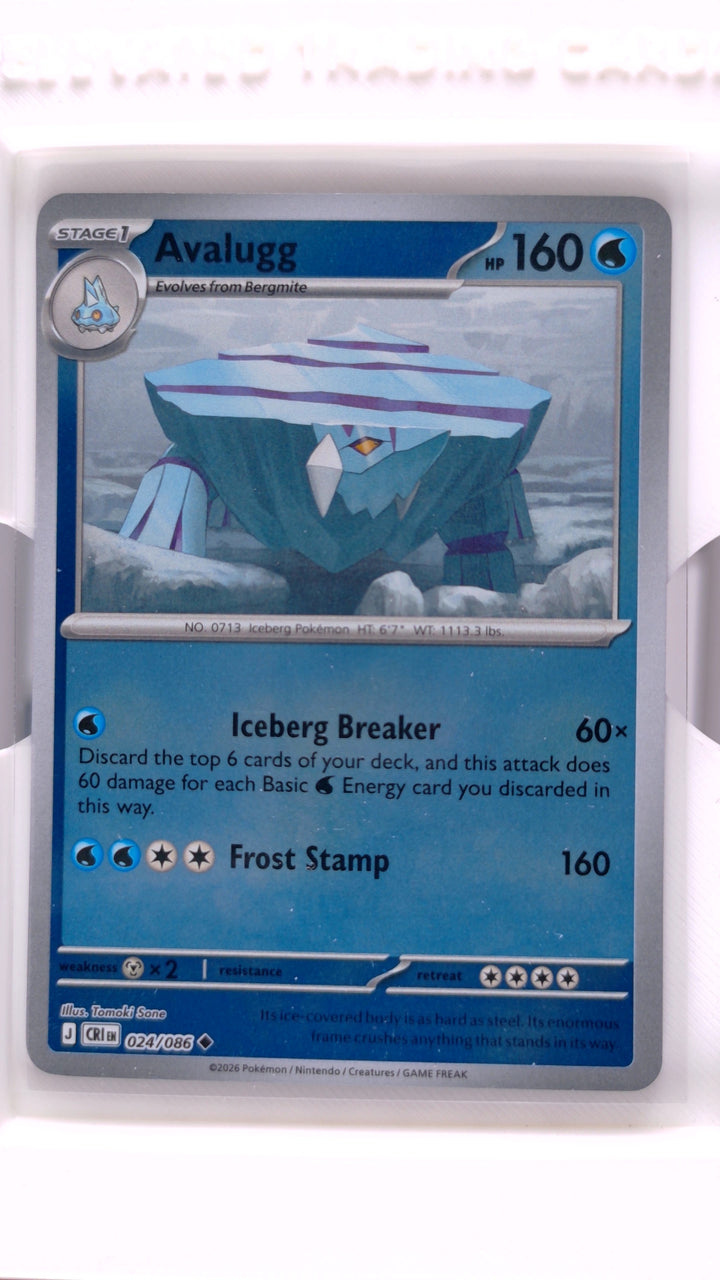 Pokémon: Mega Evolution — Chaos Rising Avalugg #024/086 Uncommon Reverse Holo — Front