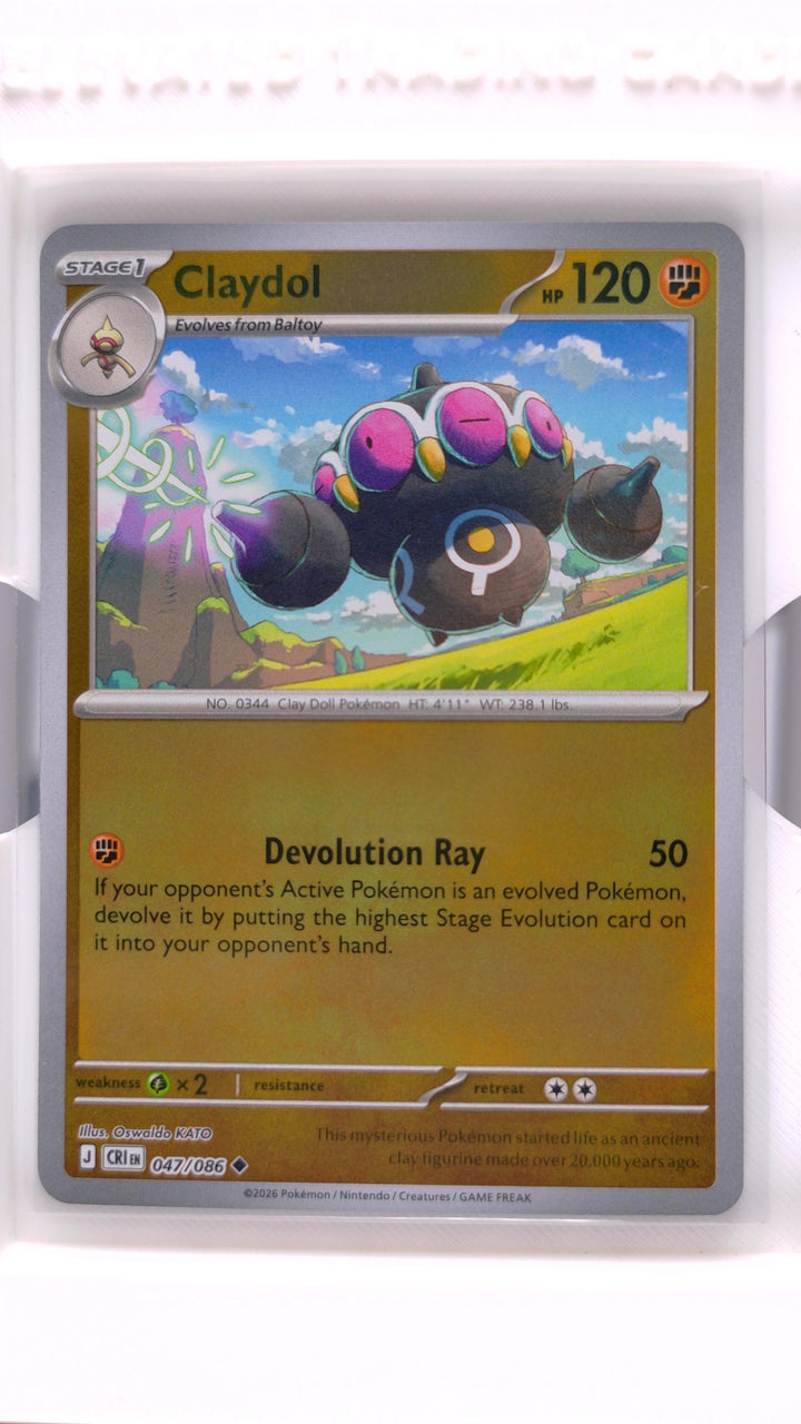 Pokémon: Mega Evolution — Chaos Rising Claydol #047/086 Uncommon Reverse Holo — Front