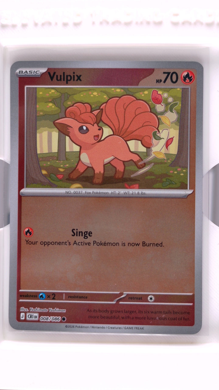 Pokémon: Mega Evolution — Chaos Rising Vulpix #008/086 Common Reverse Holo — Front