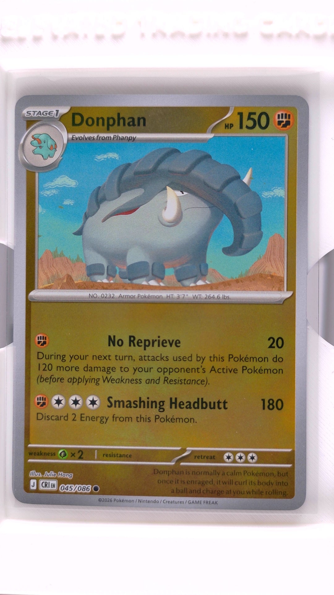 #45 Donphan Reverse Holo Common - front
