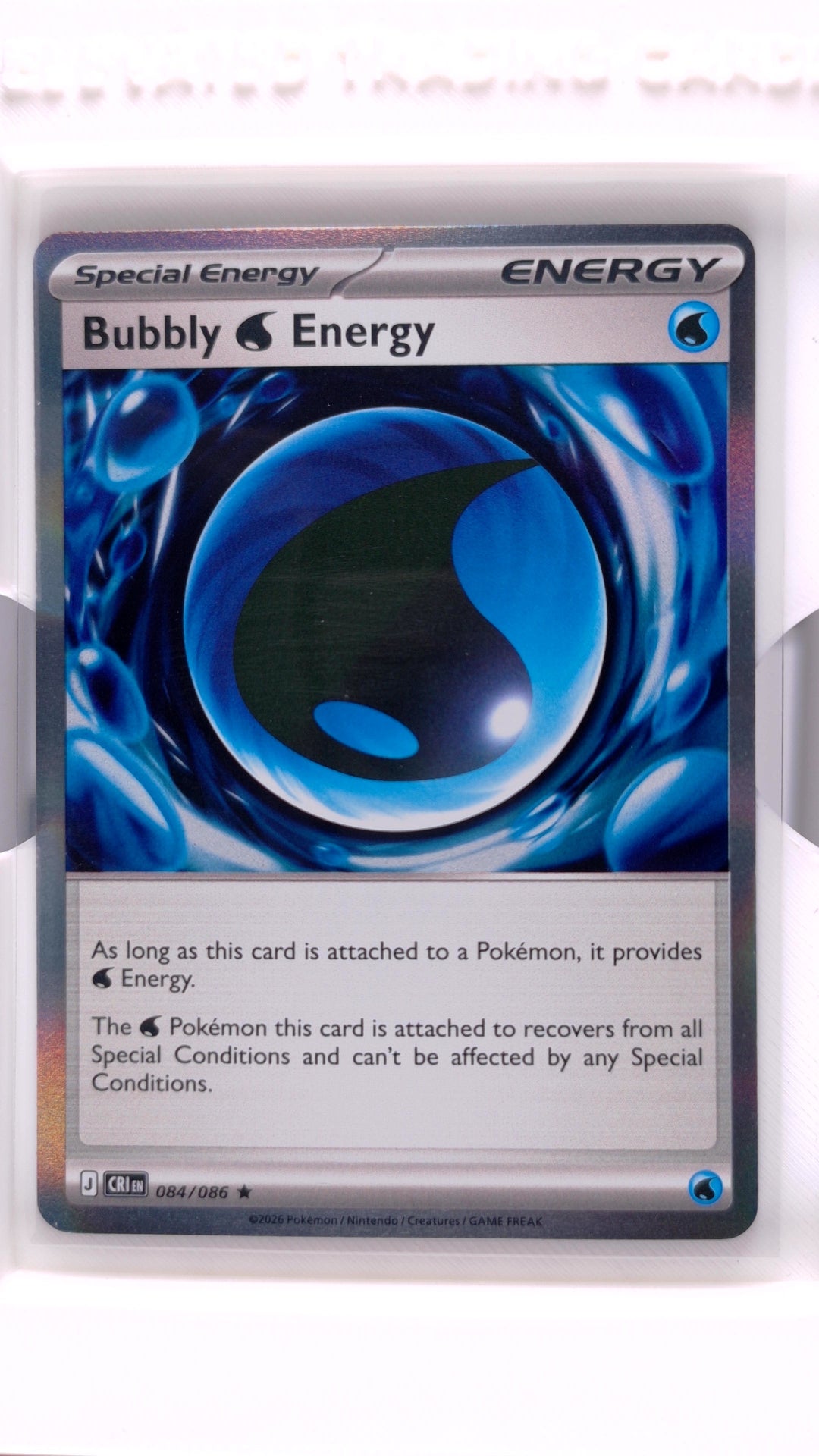 #84 Bubbly Water Energy Holo Rare - front