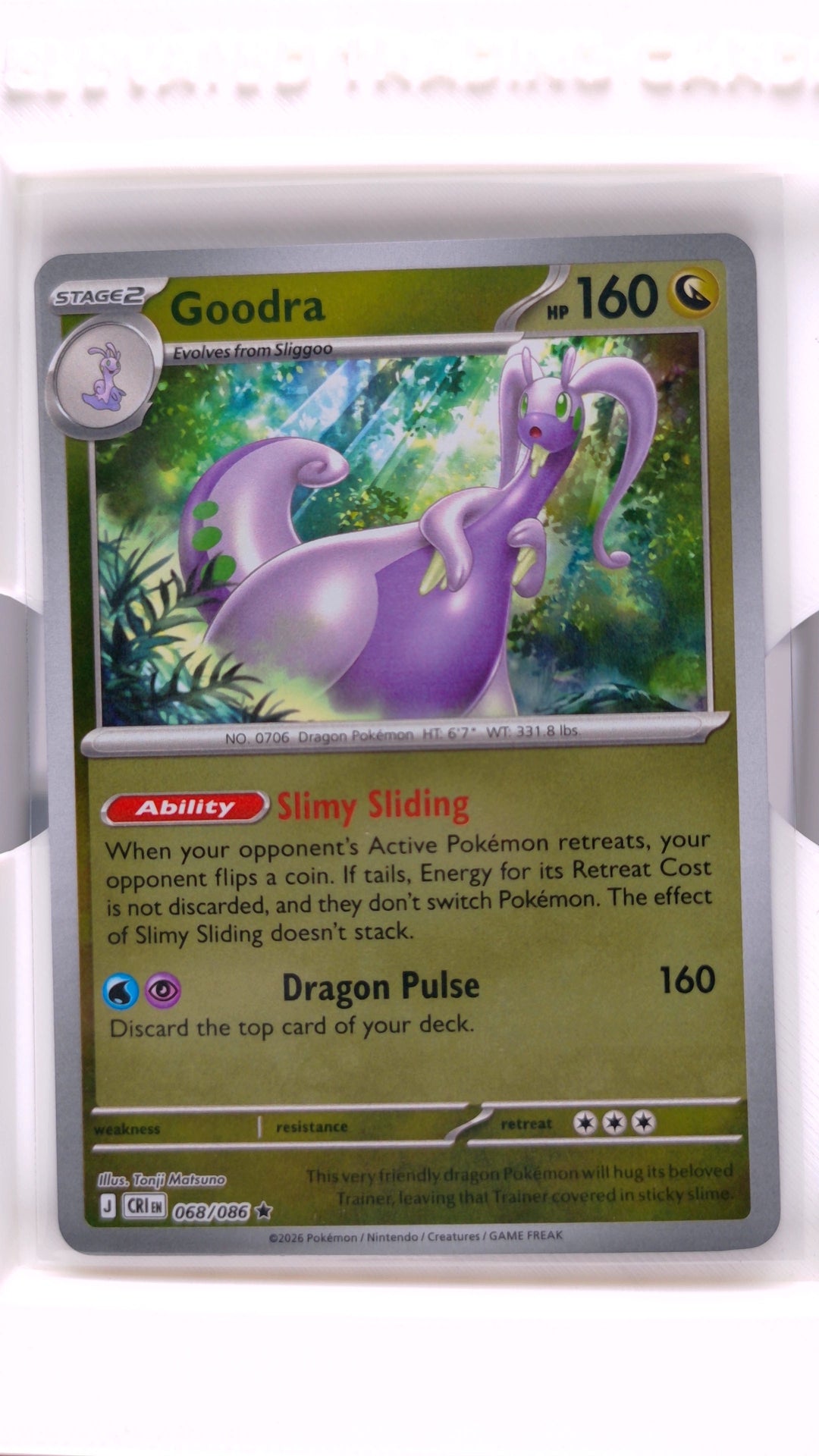 #68 Goodra Reverse Holo Rare - front
