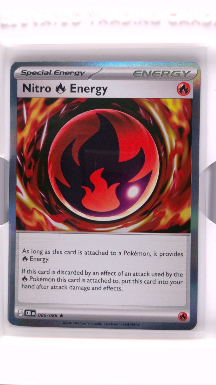 Pokémon: Mega Evolution — Chaos Rising Nitro Fire Energy #086/086 Rare Holo — Front