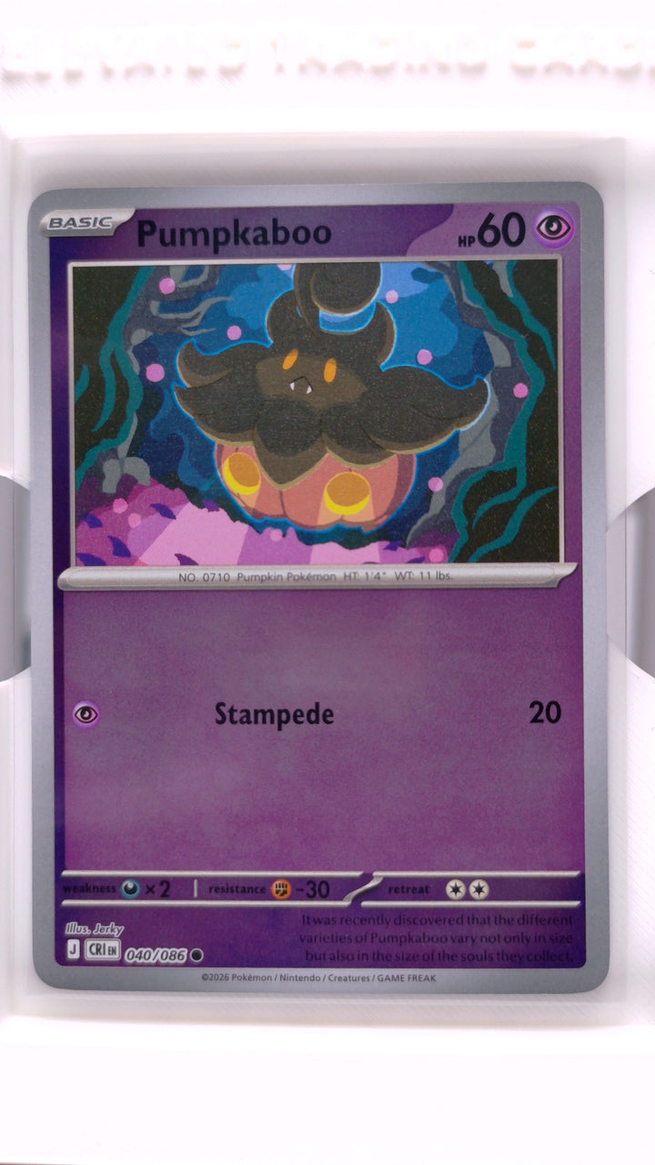 Pokémon: Mega Evolution — Chaos Rising Pumpkaboo #040/086 Common Reverse Holo — Front