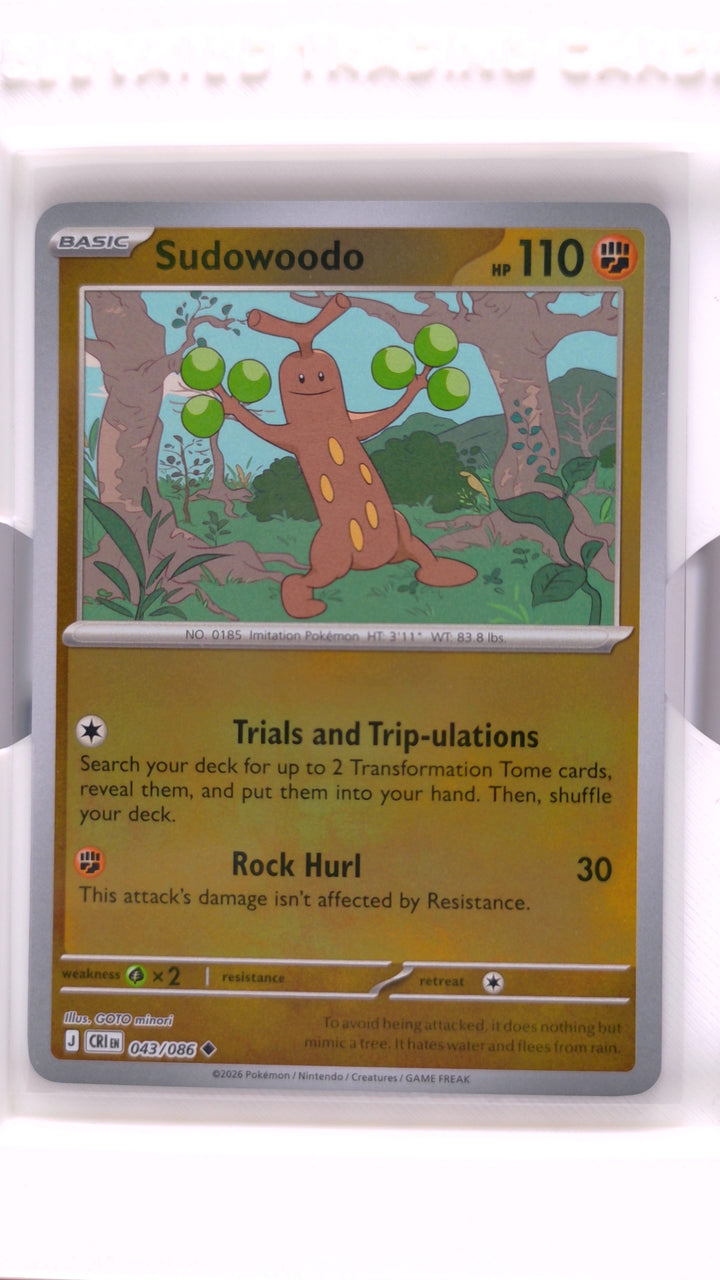 Pokémon: Mega Evolution — Chaos Rising Sudowoodo #043/086 Uncommon Reverse Holo — Front