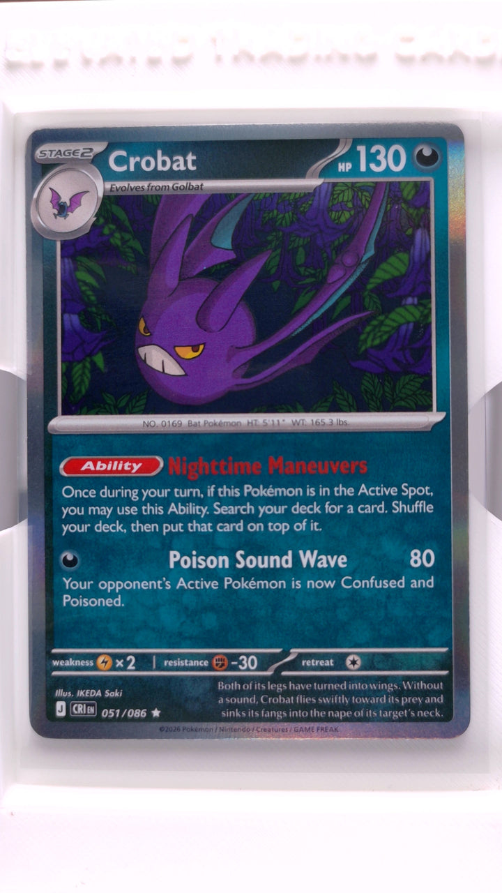 Pokémon: Mega Evolution — Chaos Rising Crobat #051/086 Rare Holo — Front