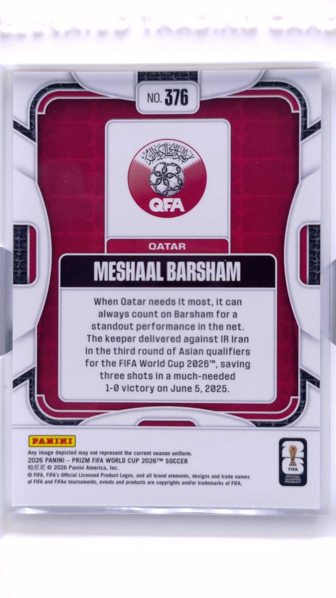 #376 Meshaal Barsham - back