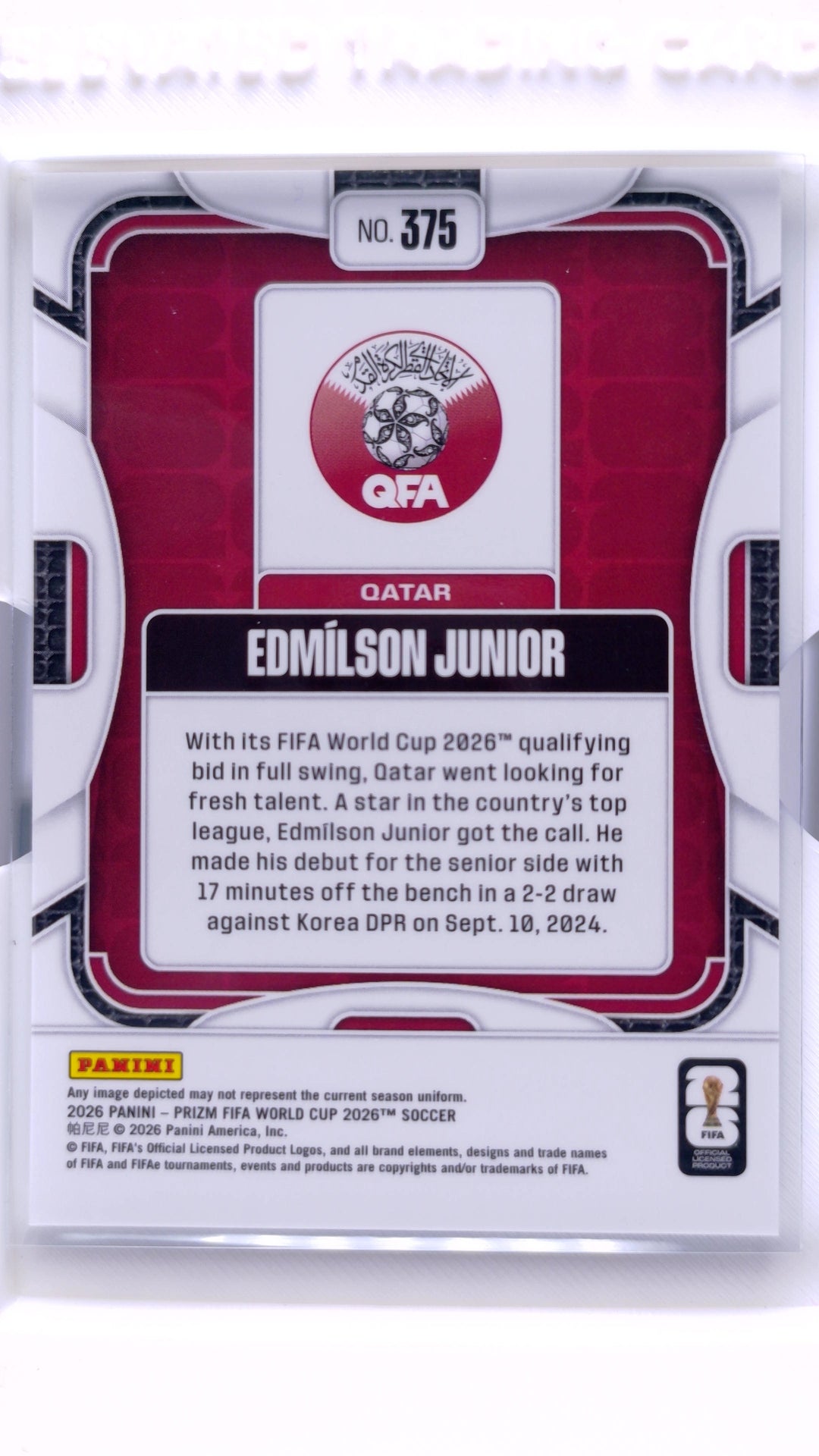 #375 Edmilson Junior - back