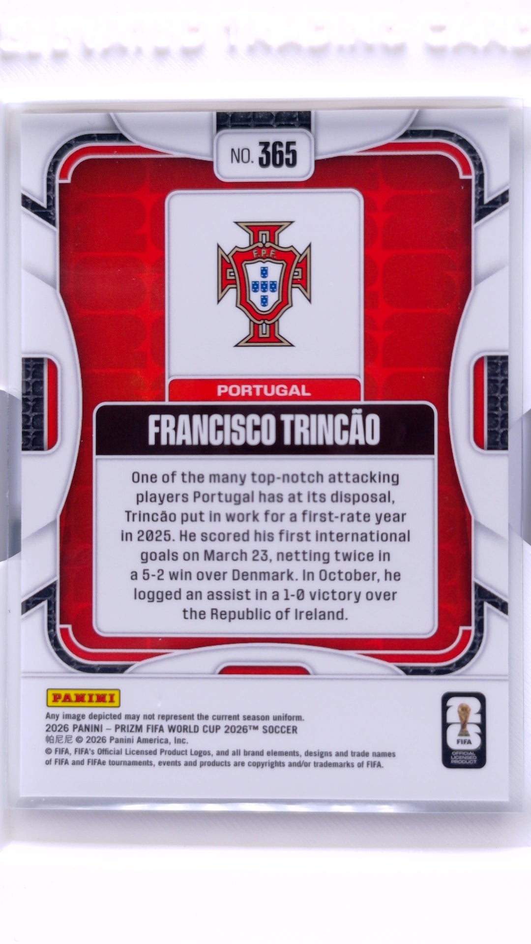 #365 Francisco Trincao - back