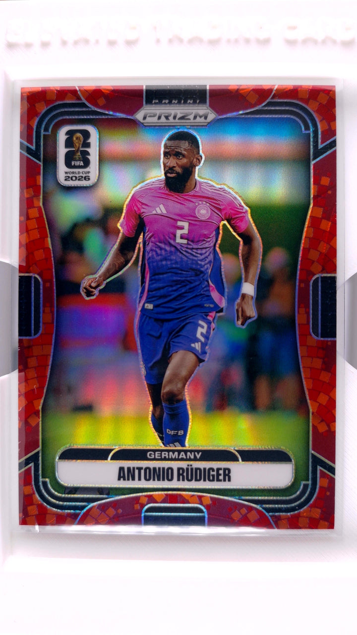 2026 Panini Prizm FIFA World Cup Soccer Antonio Rudiger #61 Maple Leaf #2/86 — Front