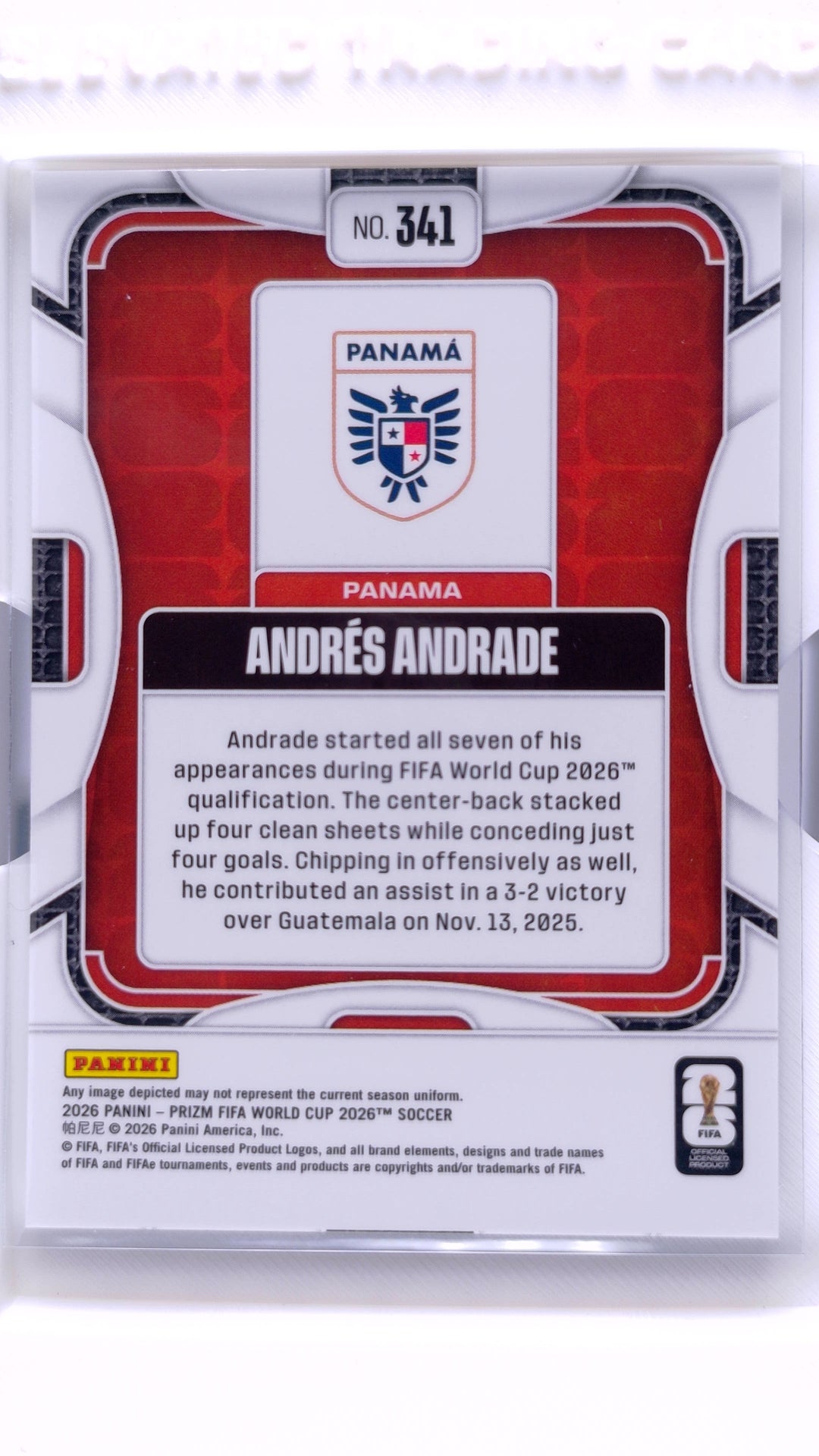#341 Andres Andrade - back