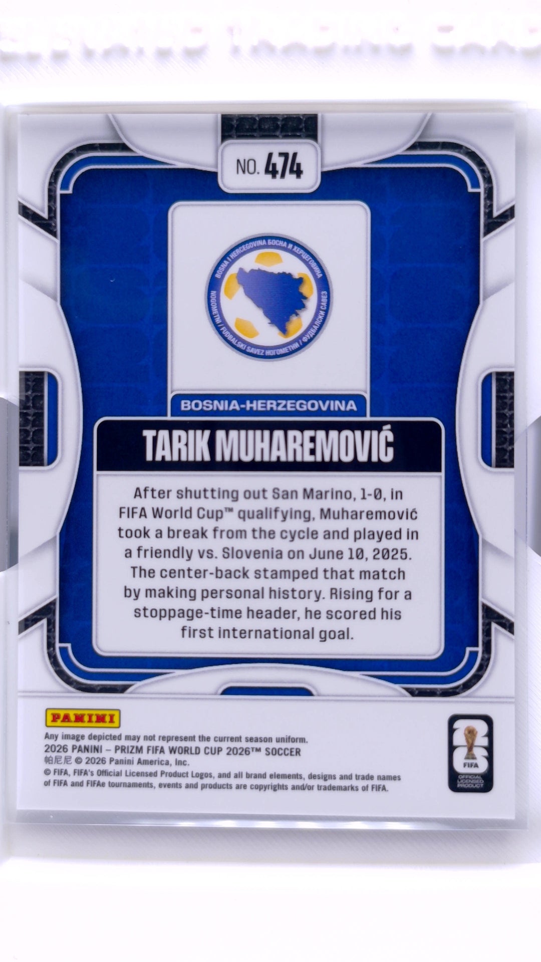#474 Tarik Muharemovic - back