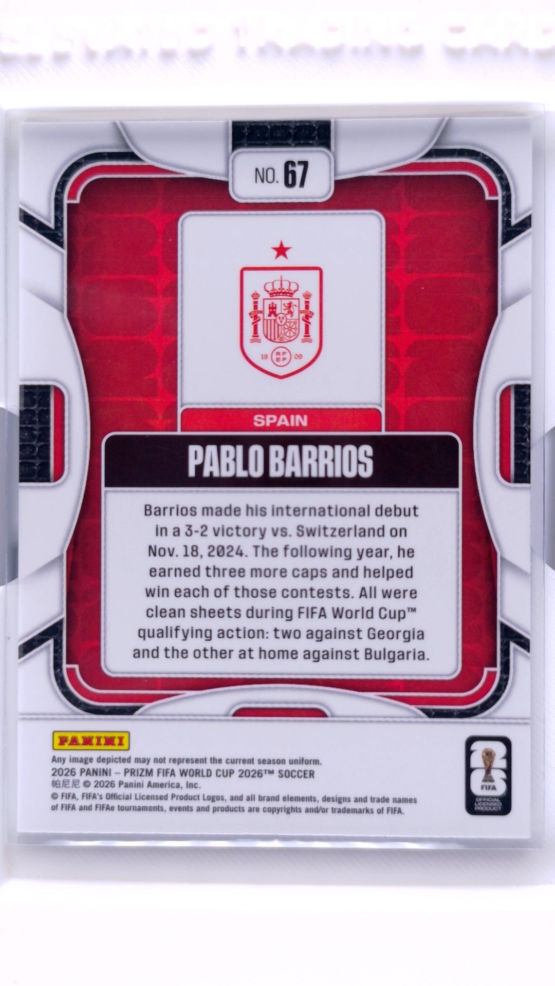 #67 Pablo Barrios - back