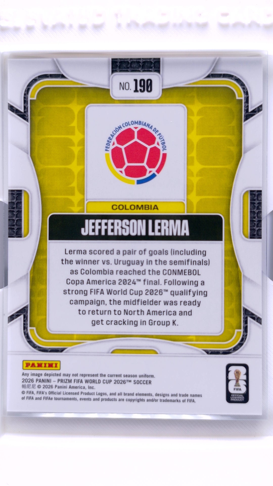 #190 Jefferson Lerma - back