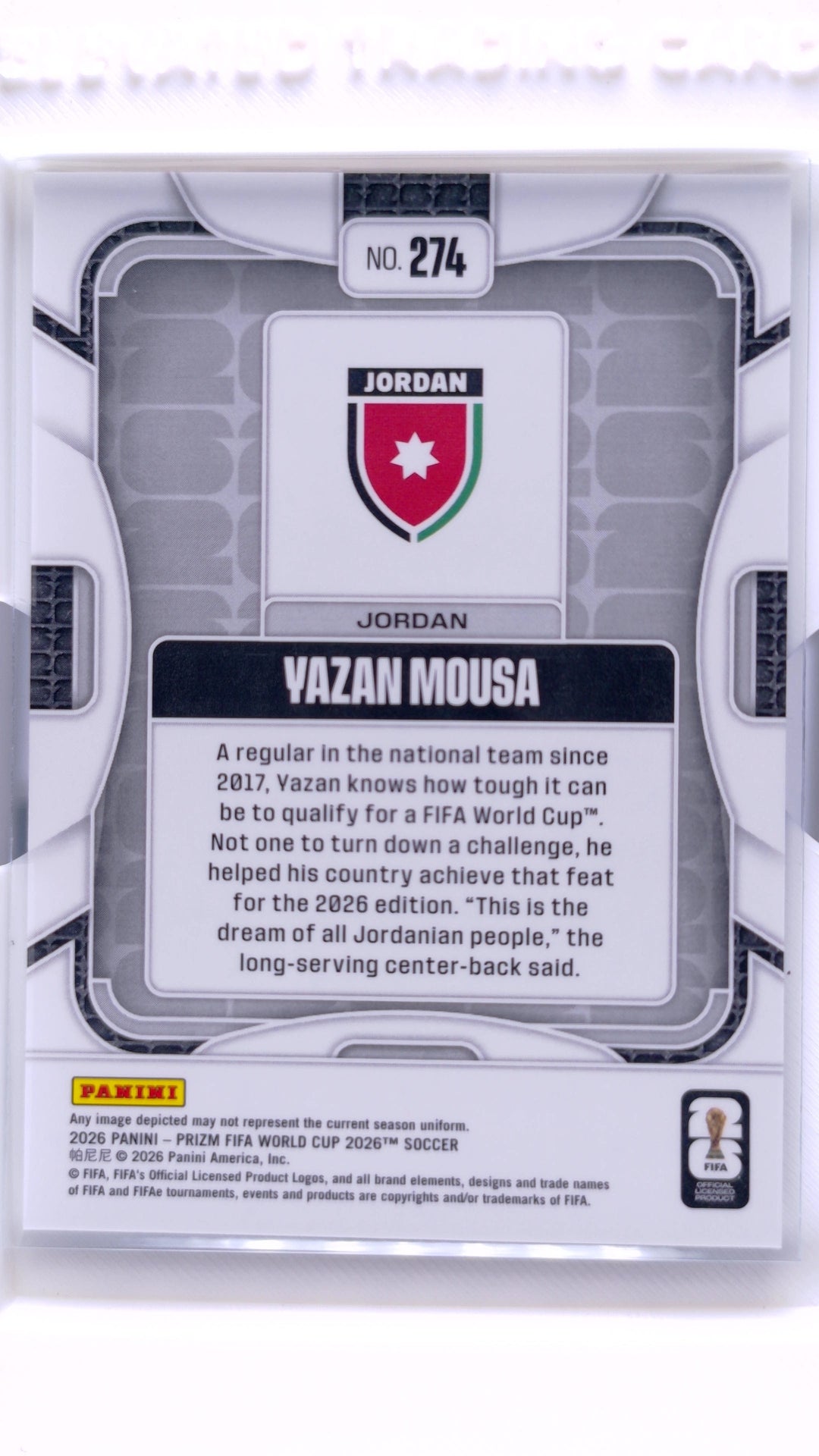 #274 Yazan Mousa - back