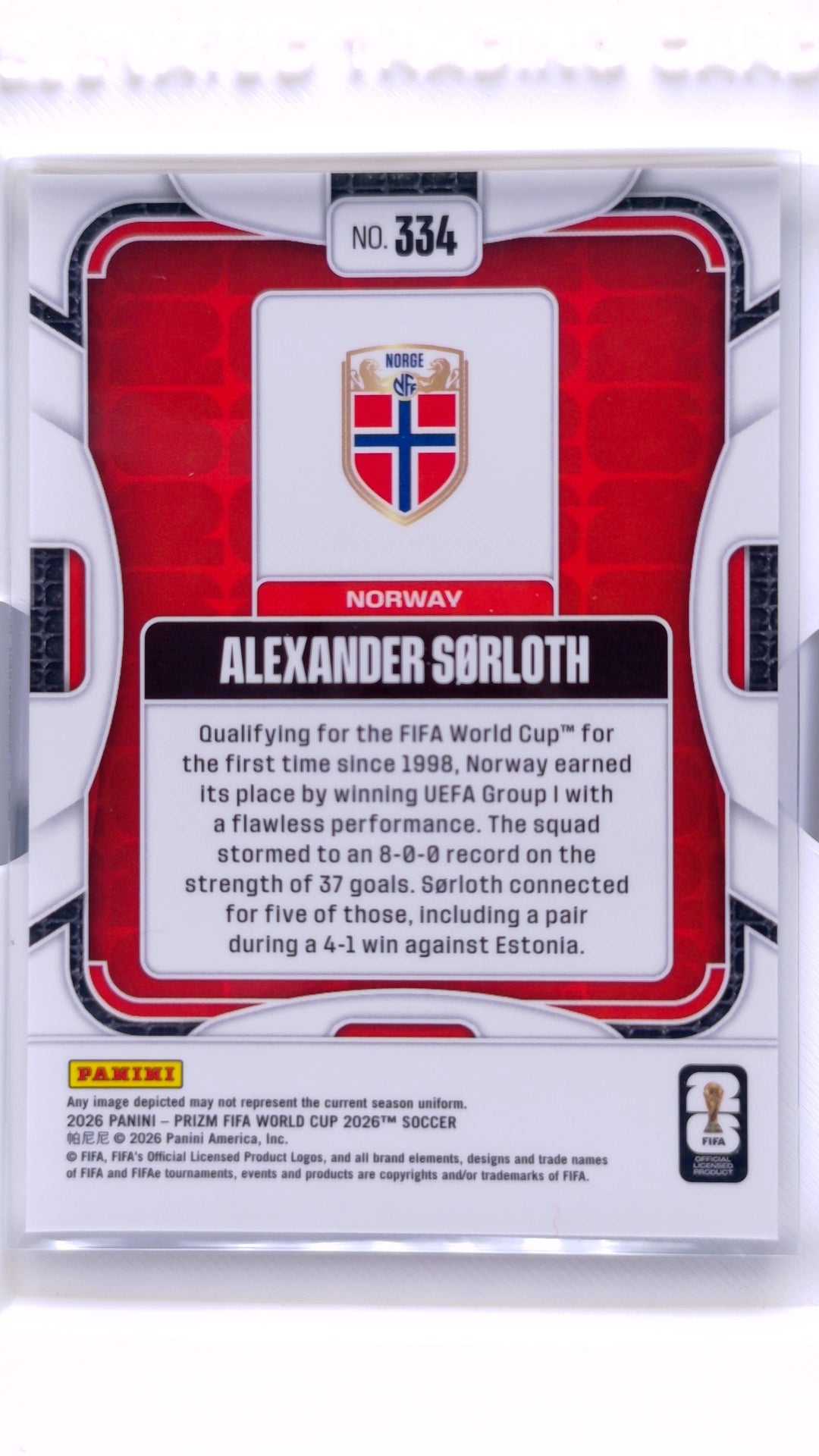 #334 Alexander Sorloth - back