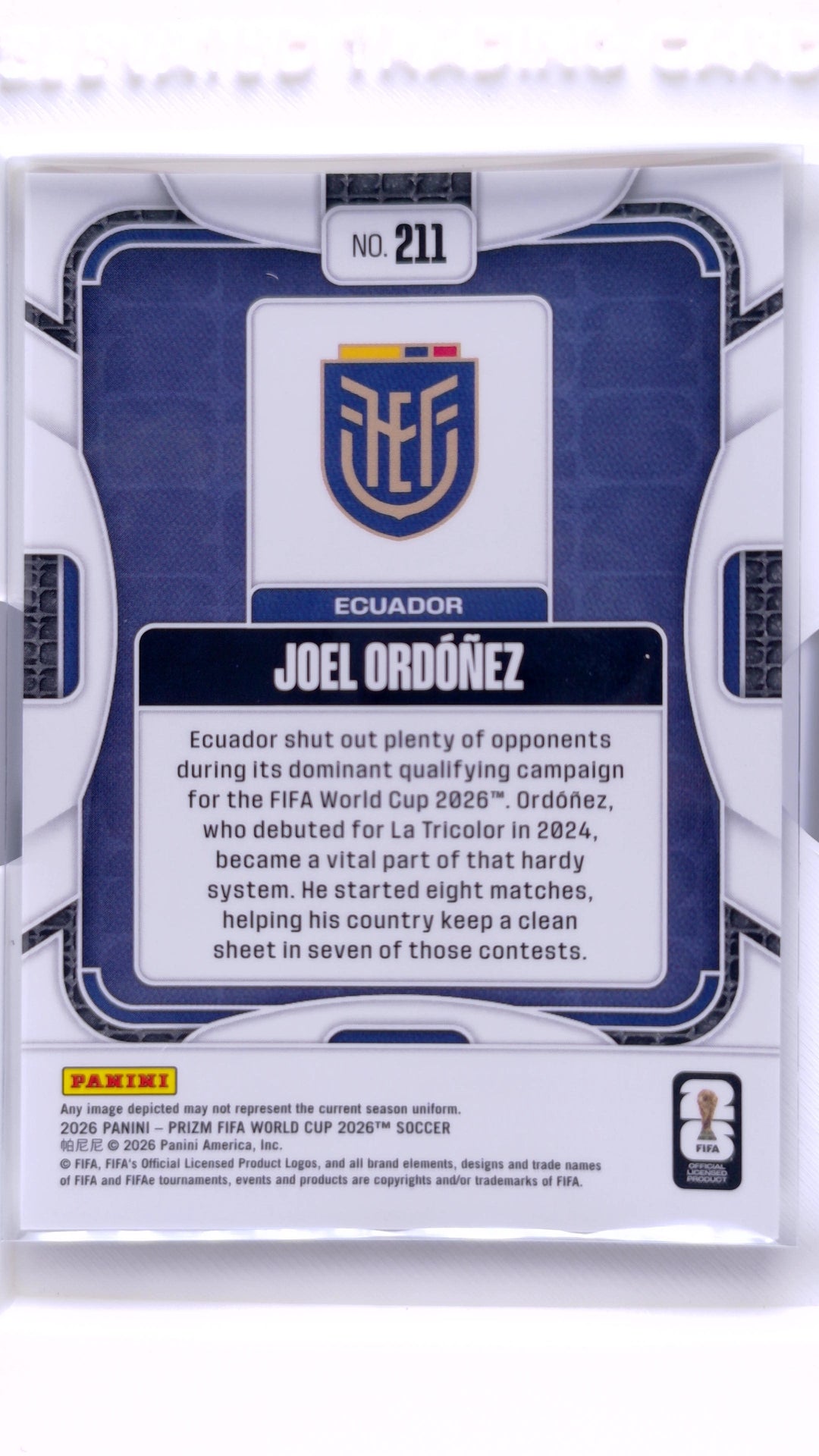 #211 Joel Ordonez - back