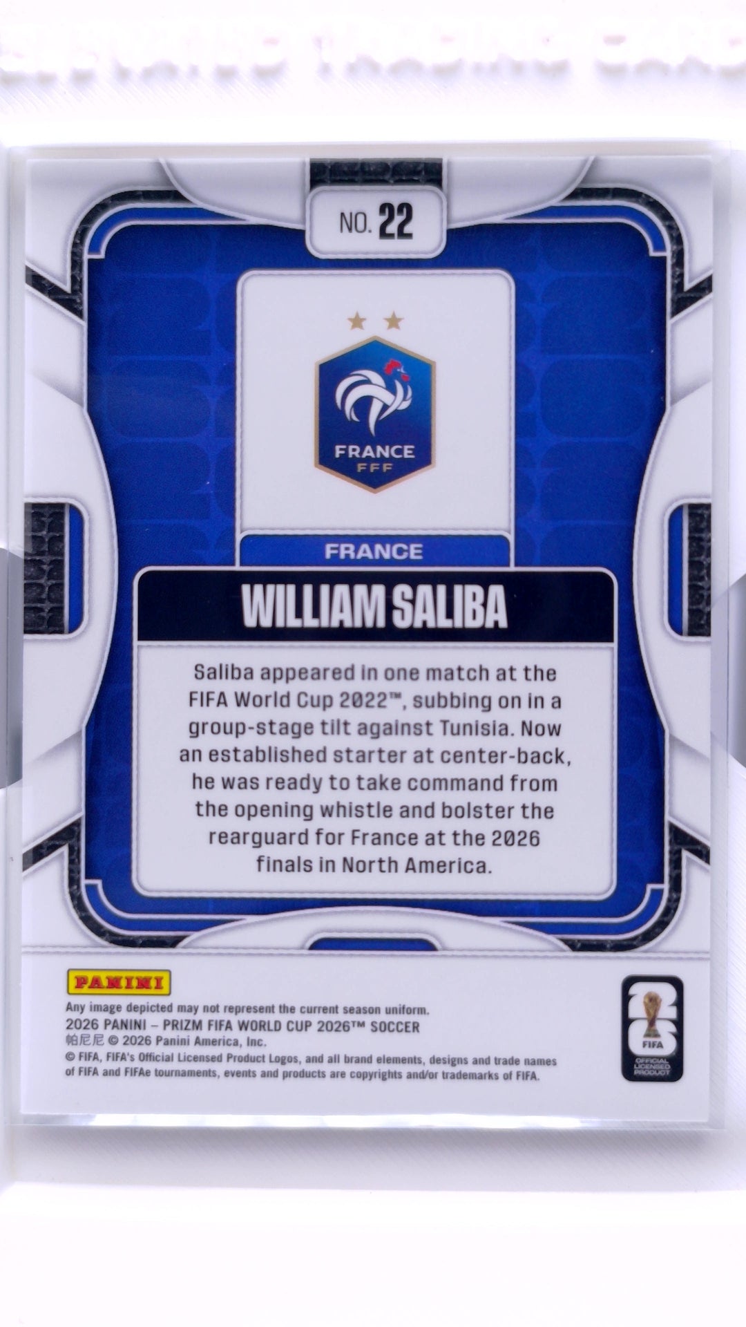 #22 William Saliba - back