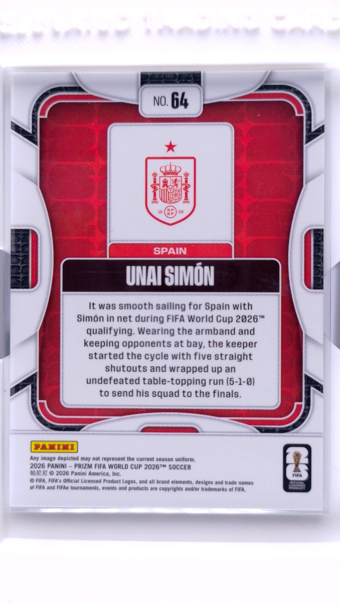 #64 Unai Simon - back