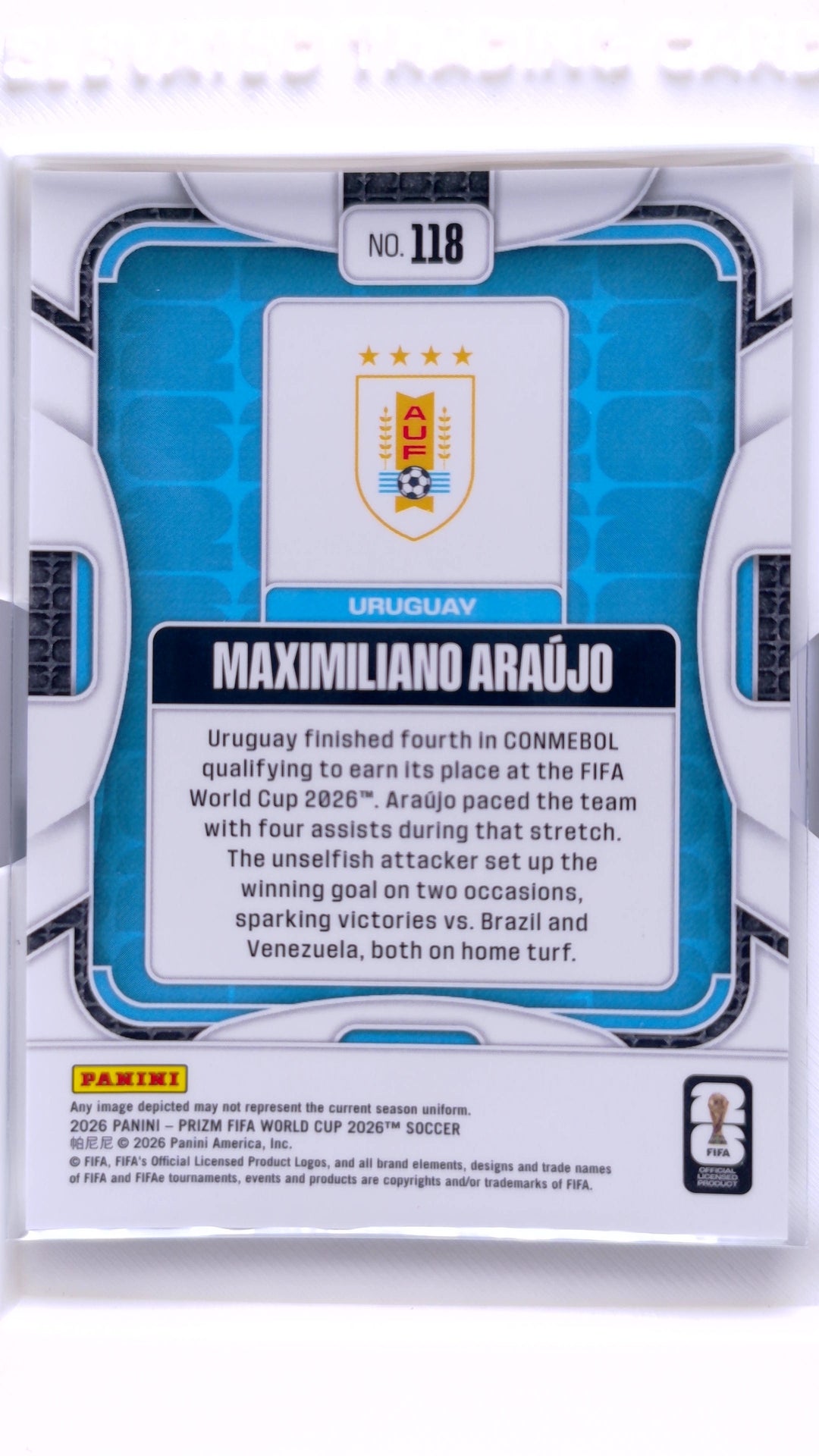 #118 Maximiliano Araujo - back