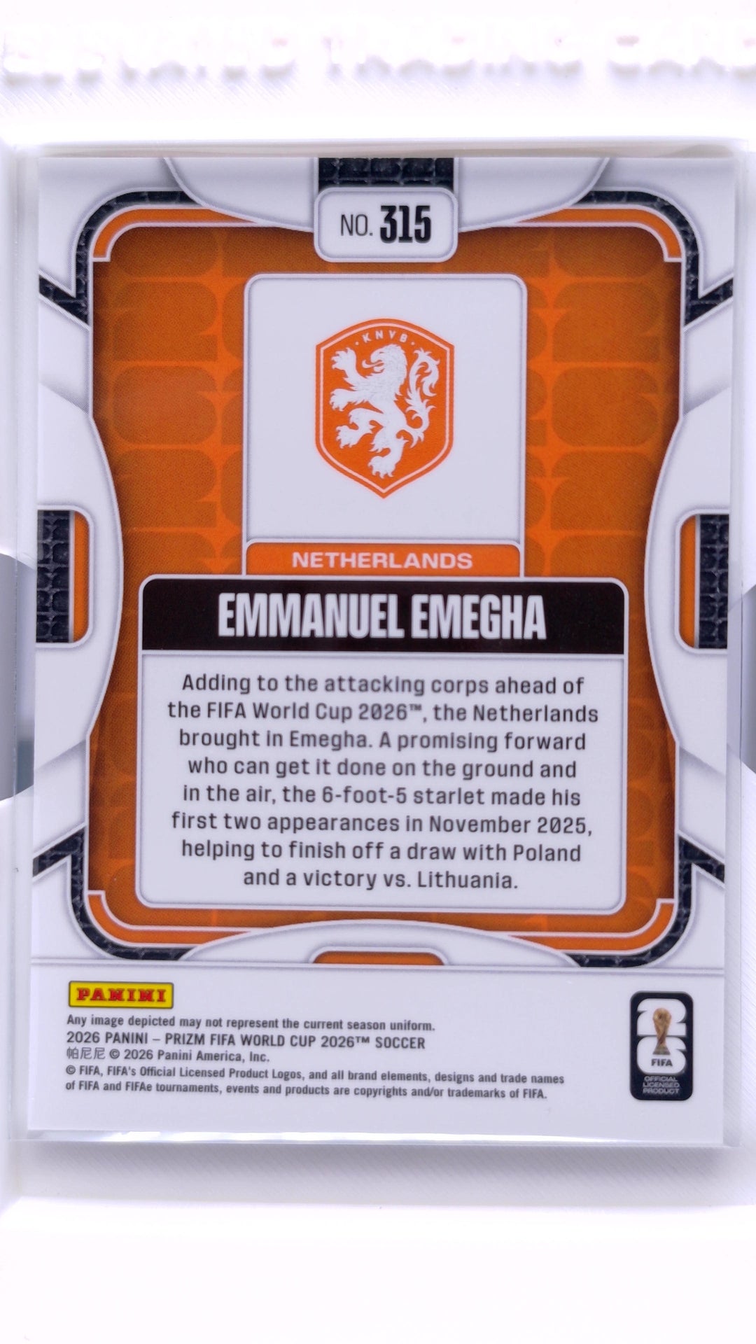 #315 Emmanuel Emegha - back