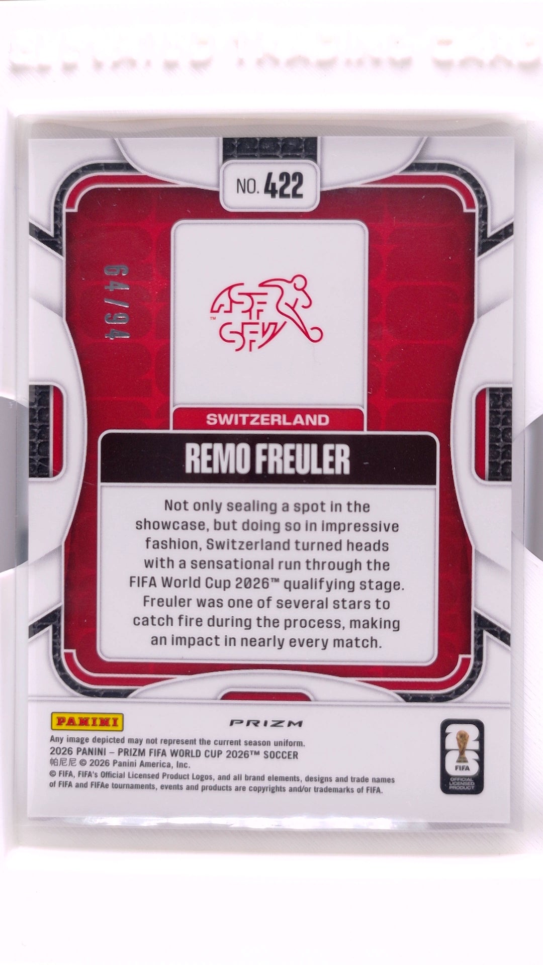#422 Remo Freuler Old Glory #64/94 - back