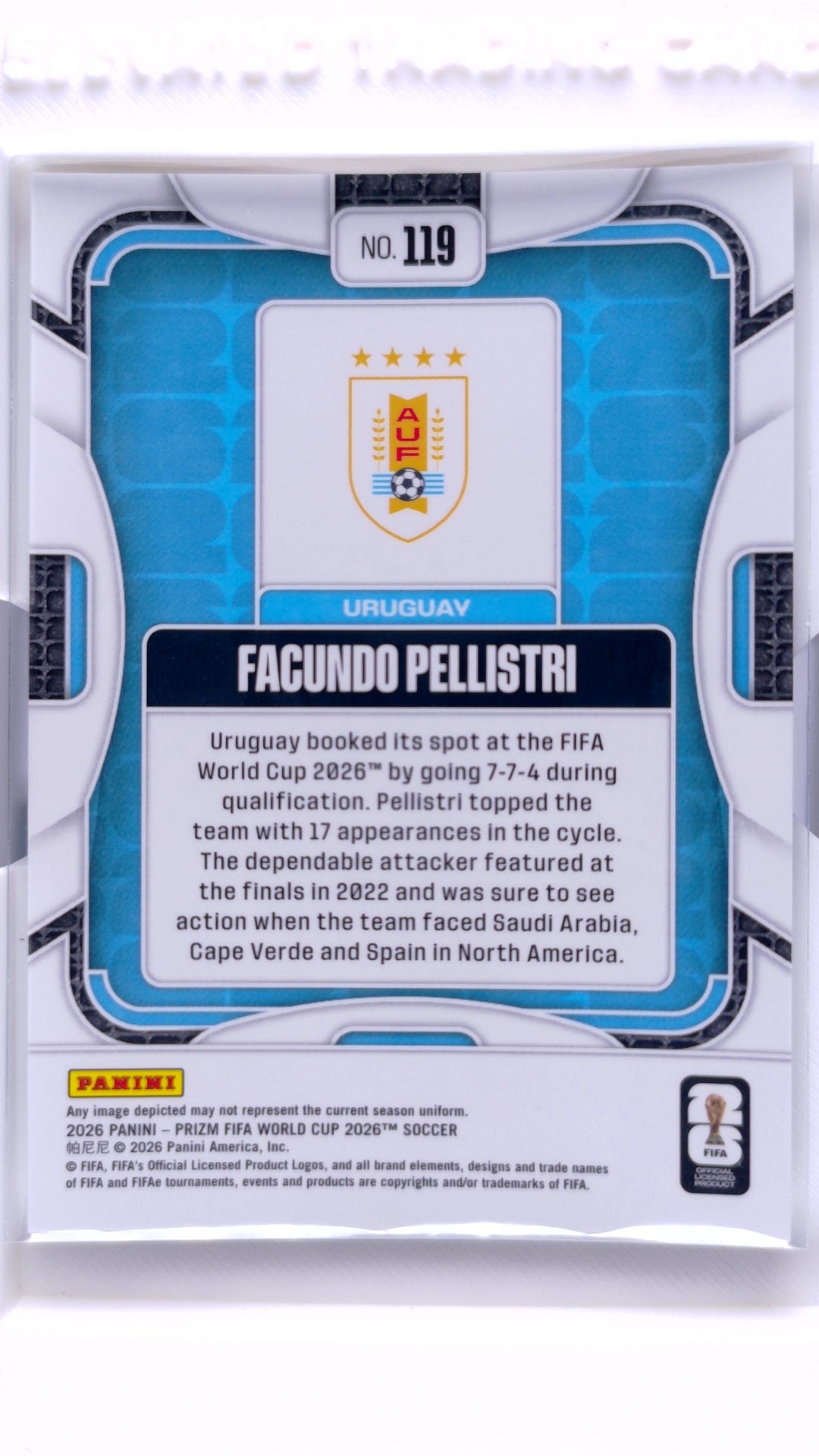 #119 Facundo Pellistri - back