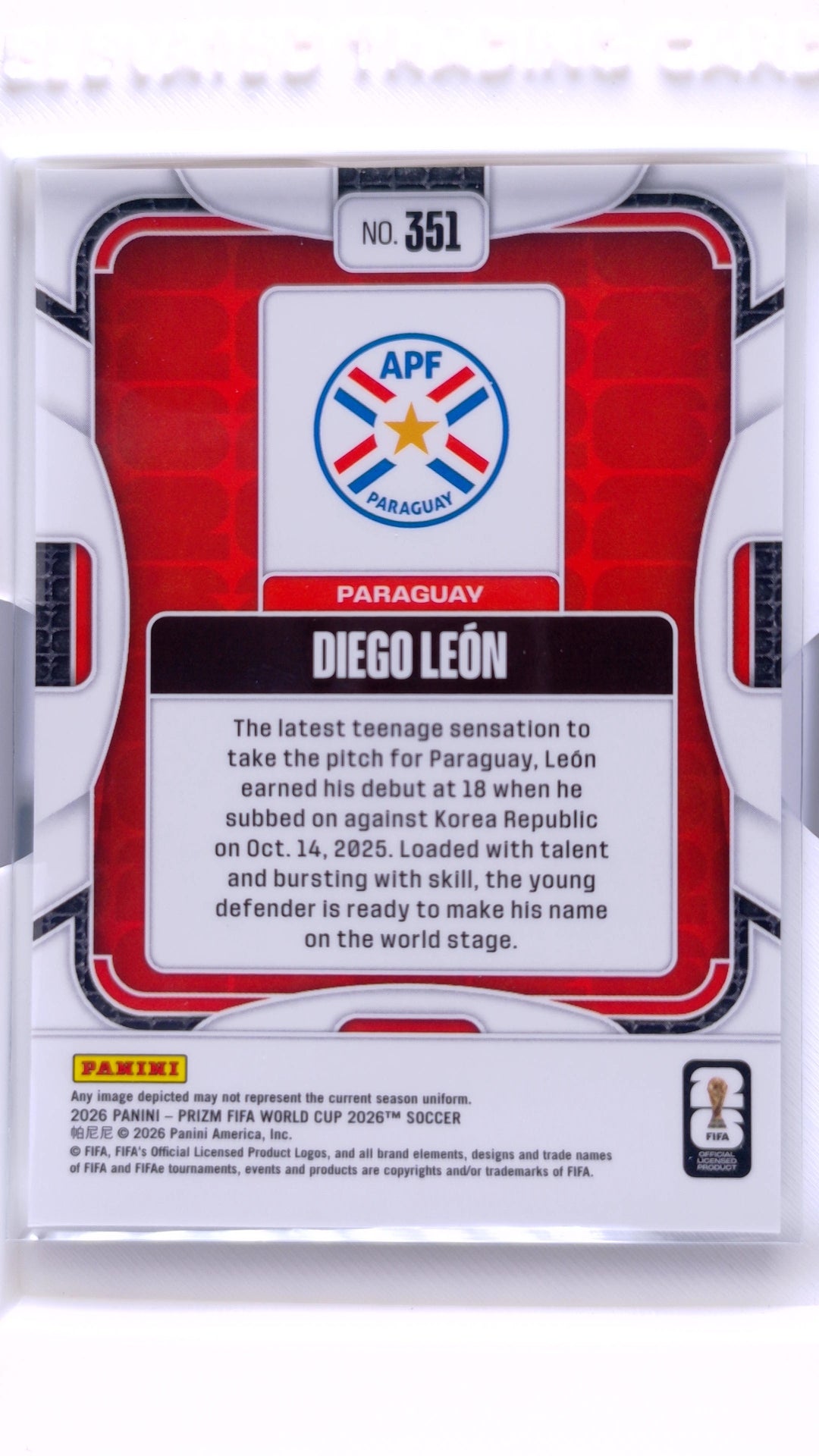 #351 Diego Leon - back