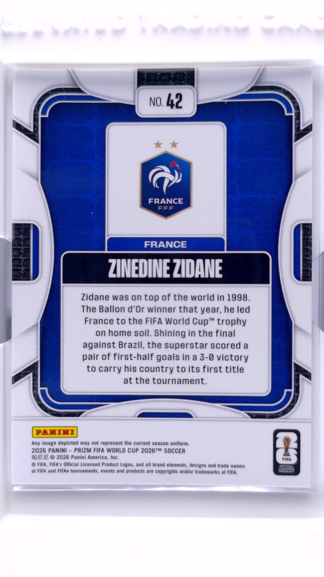 #42 Zinedine Zidane - back