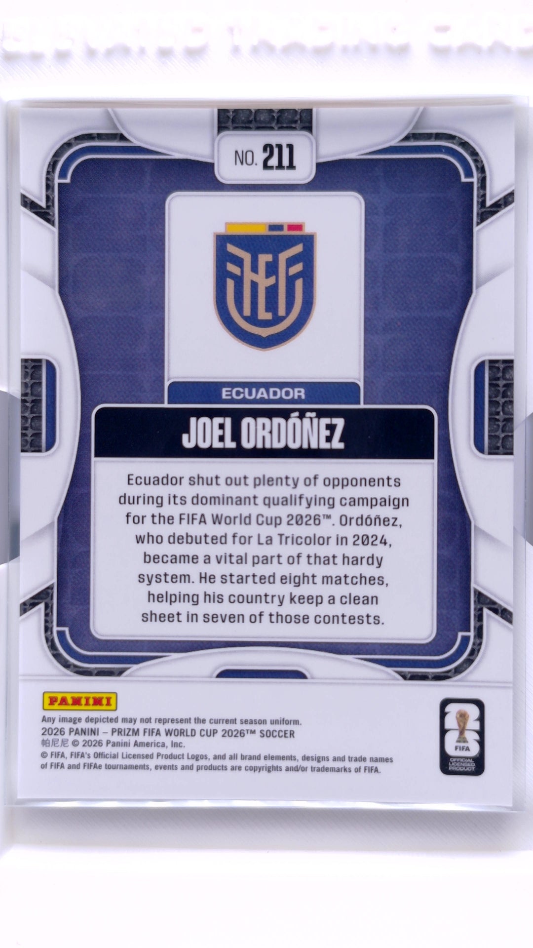 #211 Joel Ordonez - back