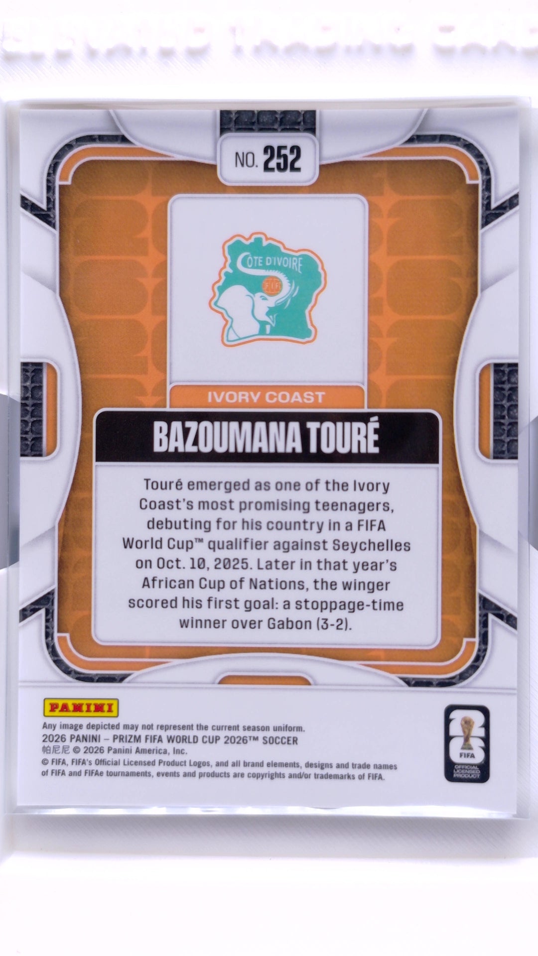 #252 Bazoumana Toure - back