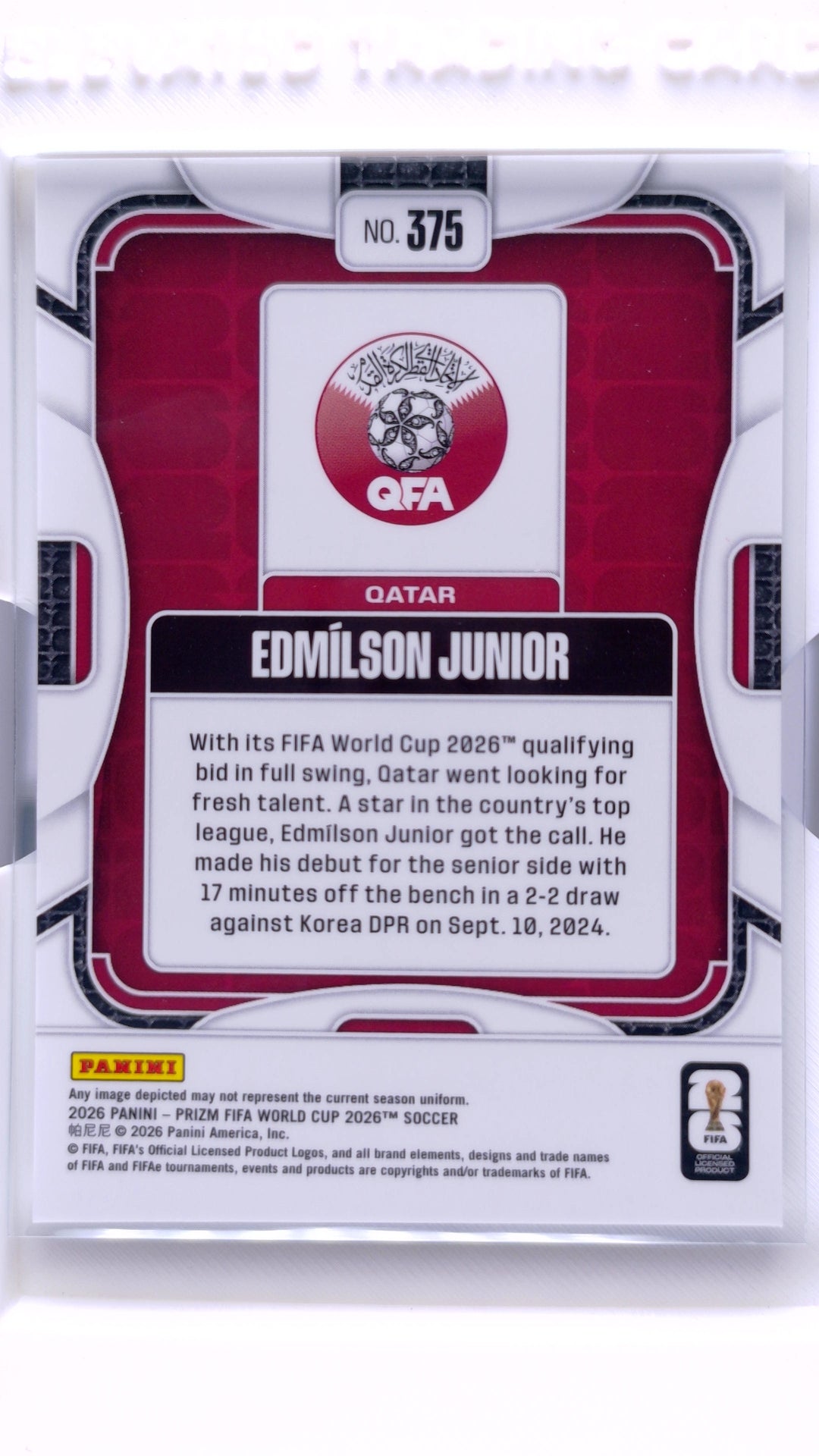 #375 Edmilson Junior - back
