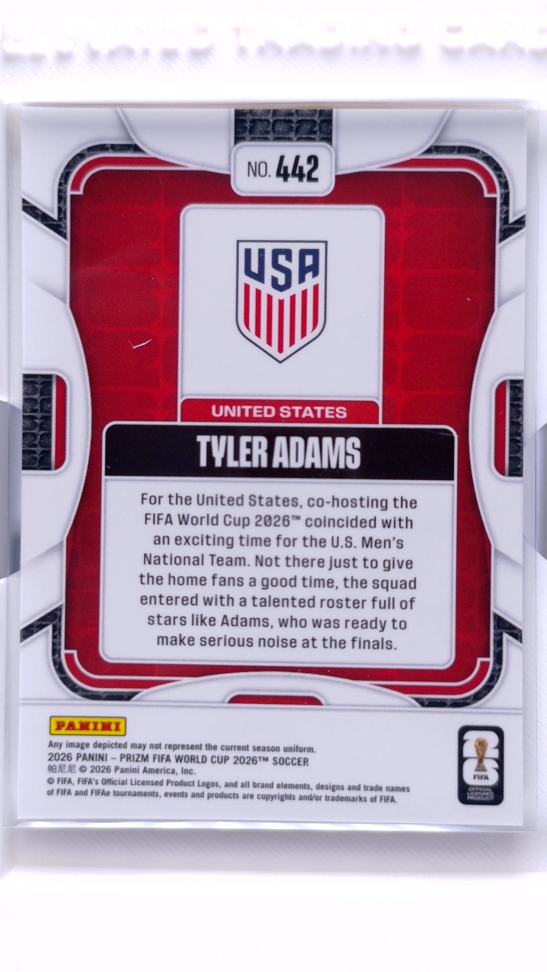 #442 Tyler Adams - back